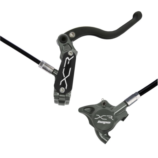 Brake HOPE XCR Pro X2, Flat Mount, kevlar hose, smoke-black, right