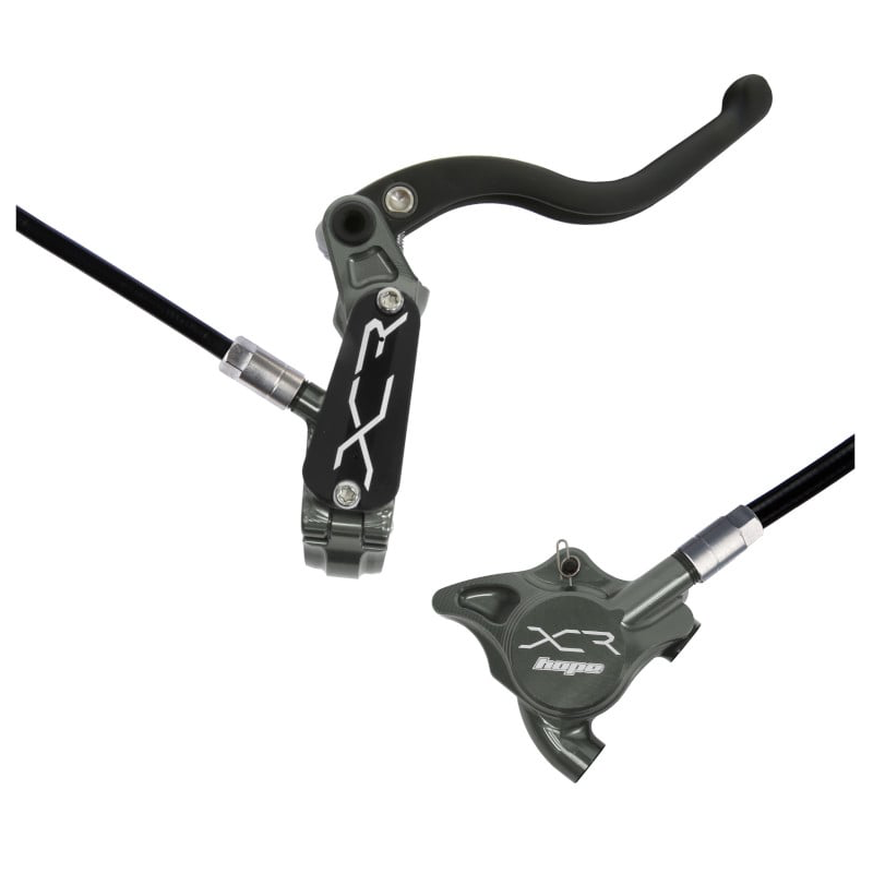 Brake HOPE XCR Pro X2, Flat Mount, kevlar hose, smoke-black, right