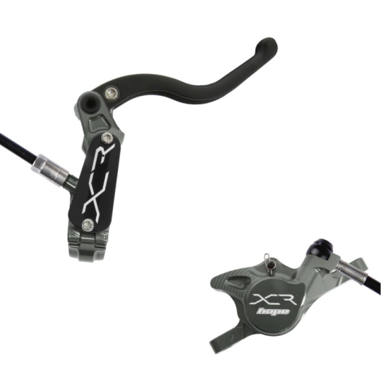 Brake HOPE XCR Pro X2, Post Mount, kevlar hose, smoke-black, right