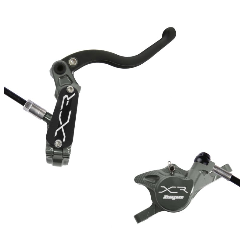 Brake HOPE XCR Pro X2, Post Mount, kevlar hose, smoke-black, right
