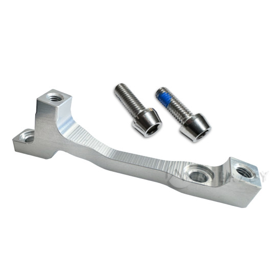 Adapter HOPE, type P, PM to PM, +20 mm, 200 to 220 mm, silver