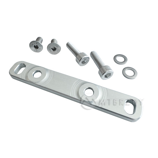 Adaptér HOPE, typ X, FM na FM, 70 na 34 mm, +0 mm, stříbrný  - HBMXS