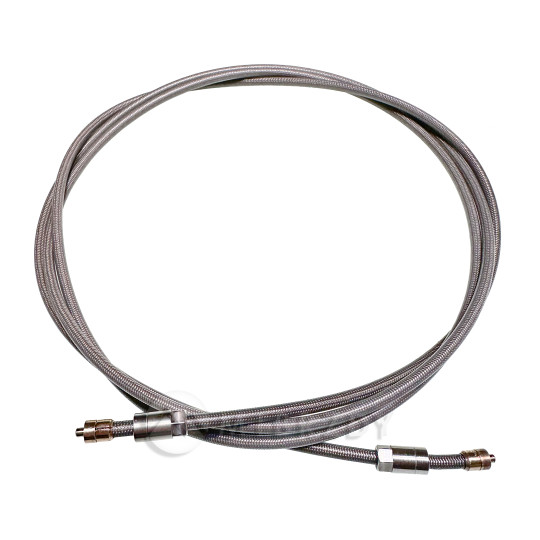 Brake hose HOPE, braided 5mm, including fittings, 2000 mm