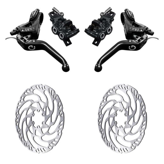 Set of brakes MAGURA MT5e HIGO-Closer + Discs MDR-C (180+180)