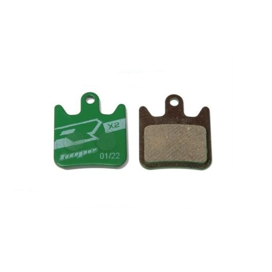 Brake pads HOPE X2, RX2, Mono Mini, racing, green, steel backing plate (without accessories)