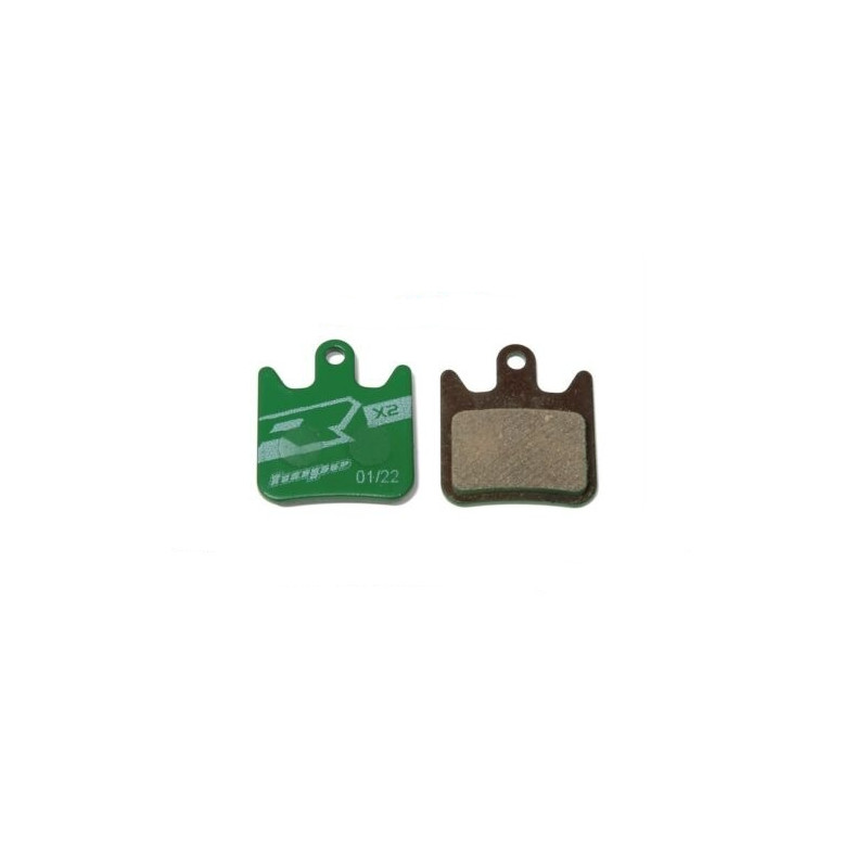 Brake pads HOPE X2, RX2, Mono Mini, racing, green, steel backing plate (without accessories)