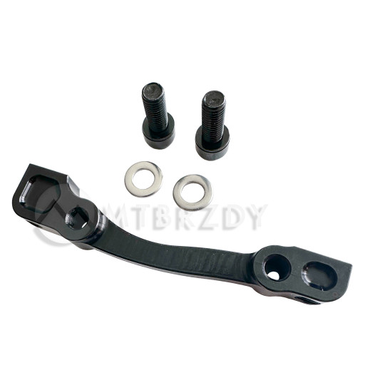 Adapter HOPE, type A, IS to PM, front 160 mm, rear 140 mm, black