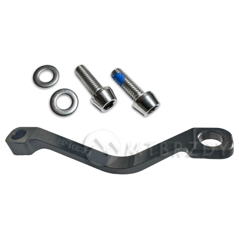 Adapter HOPE, PM to PM, +20 mm, 180 to 200 mm, for Santa Cruz V10.7, Megatower 1 & 2, Long, black