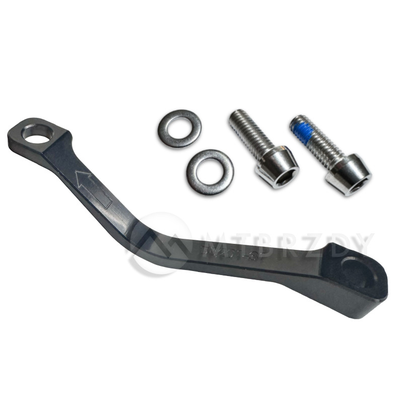 Adapter HOPE, PM to PM, +20 mm, 180 to 200 mm, for Santa Cruz V10.7, Megatower 1 & 2, Long, black