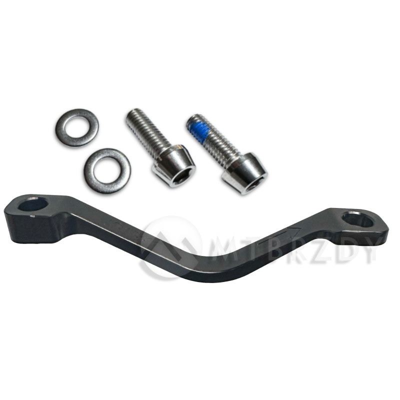 Adapter HOPE, PM to PM, +20 mm, 180 to 200 mm, for Santa Cruz V10.7, Megatower 1 & 2, Long, black