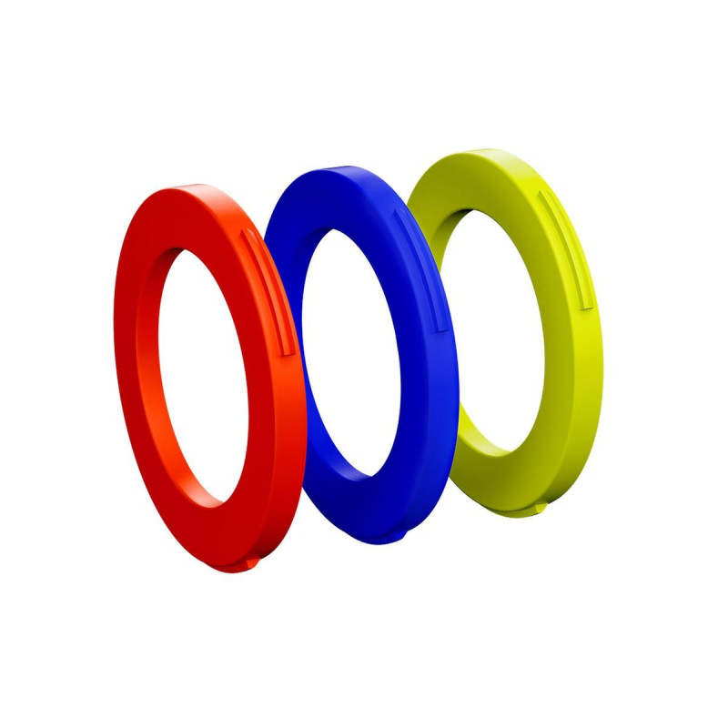 Color rings for Magura MT caliper | 4-piston | neon-red | blue | neon-yellow