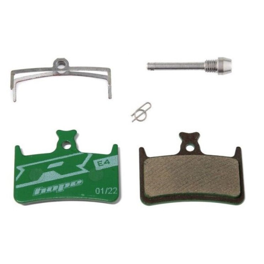 Brake pads HOPE E4, RX4+ SL, RX4+, RX4 Shimano, M4, racing, green