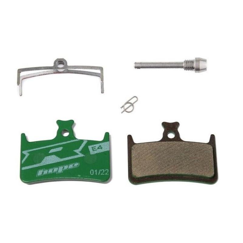 Brzdové destičky HOPE E4, RX4+ SL, RX4+, RX4 Shimano, M4 racing, zelené