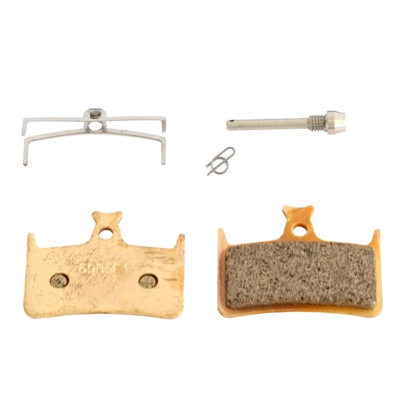 Brake pads HOPE E4, RX4+ SL, RX4+, RX4 Shimano, M4, sintered, gold