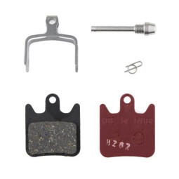 Brake pads HOPE X2, RX2, Mono Mini, all-conditions, red, steel backing plate