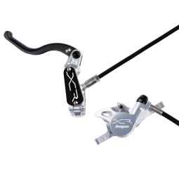 Brzda HOPE XCR Pro X2, Post Mount, stříbrná-černá, kevlarová hadička, stříbrná-černá, levá