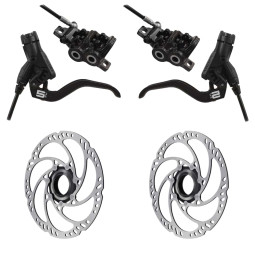 Set of disc brakes MAGURA MT5 + Discs MDR-C Center Lock, thru axle (180+180)