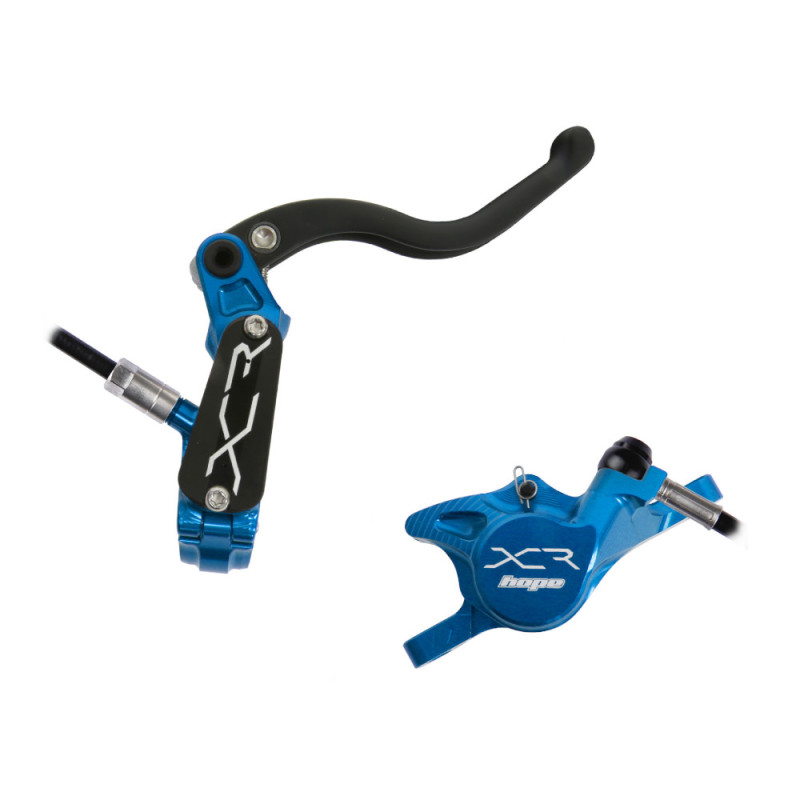 Brake HOPE XCR Pro X2, Post Mount, kevlar hose, blue-black, right