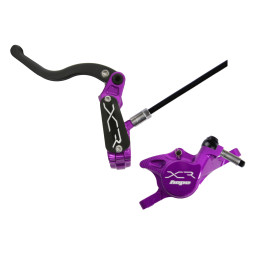 Brzda HOPE XCR Pro X2, Post Mount, kevlarová hadička, fialová-černá, levá