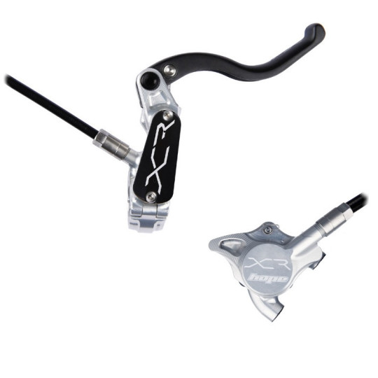 Brake HOPE XCR Pro X2, Flat Mount, kevlar hose, silver-black, right