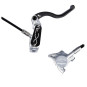 Brake HOPE XCR Pro X2, Flat Mount, kevlar hose, silver-black, right