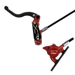 Brzda HOPE XCR Pro X2, Flat Mount, kevlarová hadička, červená-černá, levá