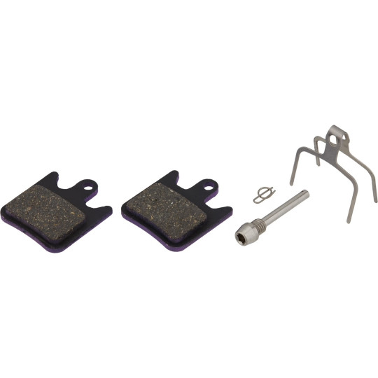 Brake pads HOPE X2, RX2, Mono Mini, all-conditions, purple, aluminium backing plate