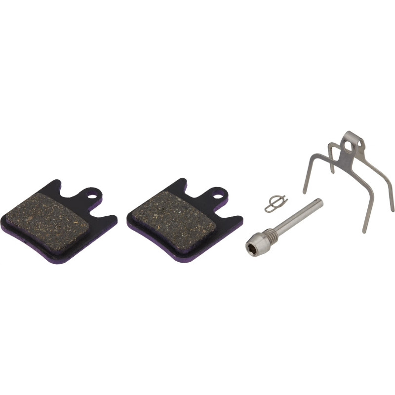 Brake pads HOPE X2, RX2, Mono Mini, all-conditions, purple, aluminium backing plate