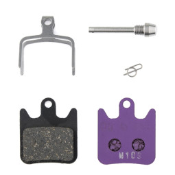 Brake pads HOPE X2, RX2, Mono Mini, all-conditions, purple, aluminium backing plate
