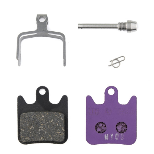 Brake pads HOPE X2, RX2, Mono Mini, all-conditions, purple, aluminium backing plate