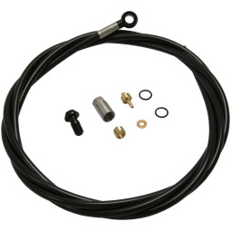 Brake hose HOPE for XCR, kevlar 5mm, 1600 mm, including banjo and fittings