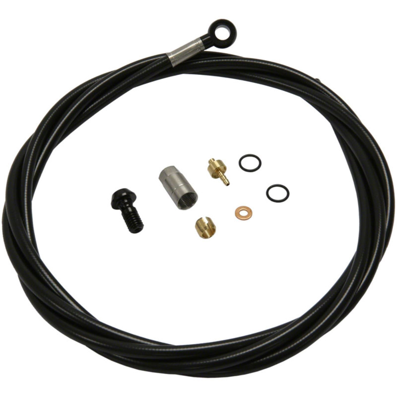 Brake hose HOPE for XCR, kevlar 5mm, 1600 mm, including banjo and fittings