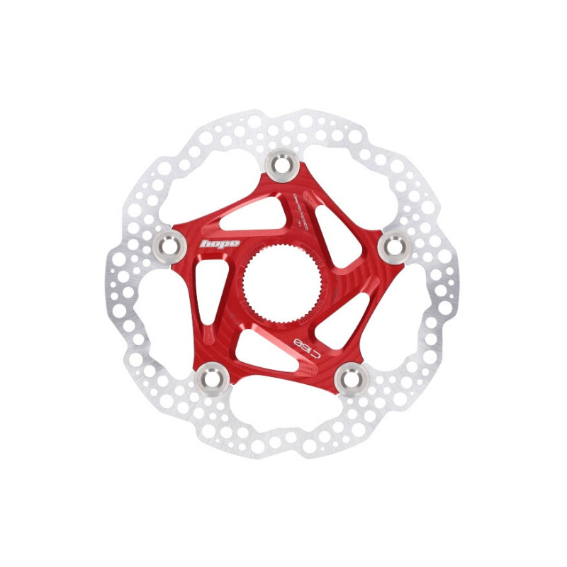 Brake disc rotor HOPE Floating | Center Lock | red | 160mm