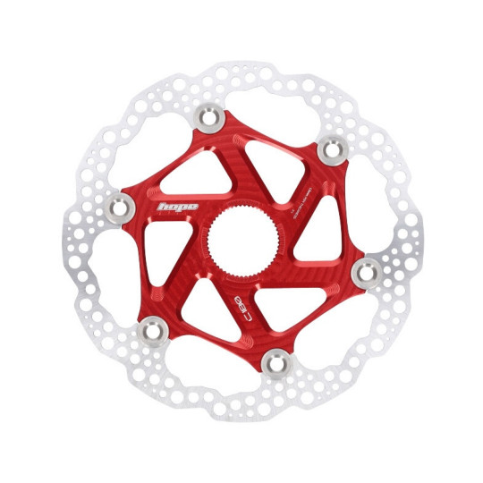 Brake disc rotor HOPE Floating | Center Lock | red | 180mm