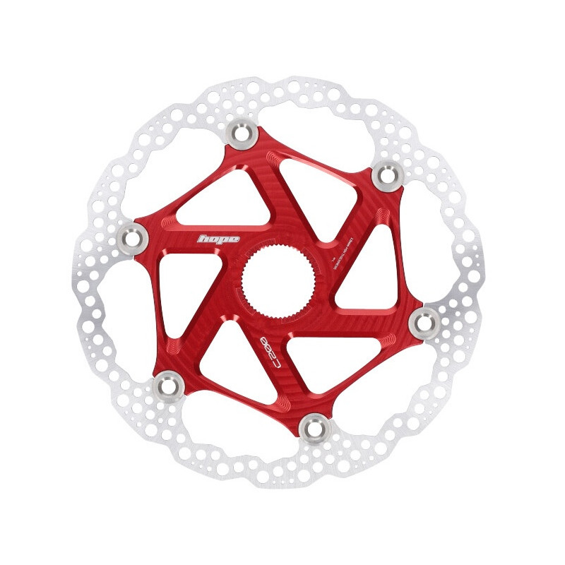 Brake disc rotor HOPE Floating | Center Lock | red | 200mm