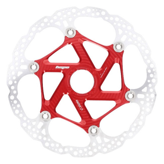 Brake disc rotor HOPE Floating | Center Lock | red | 220mm