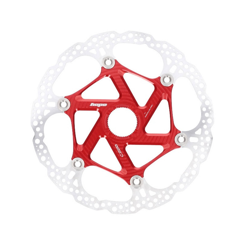 Brake disc rotor HOPE Floating | Center Lock | red | 220mm