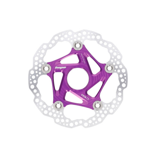 Brzdový kotouč HOPE Floating | Center Lock | fialový | 160mm