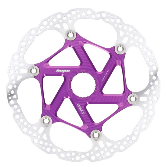 Brzdový kotouč HOPE Floating | Center Lock | fialový | 220mm