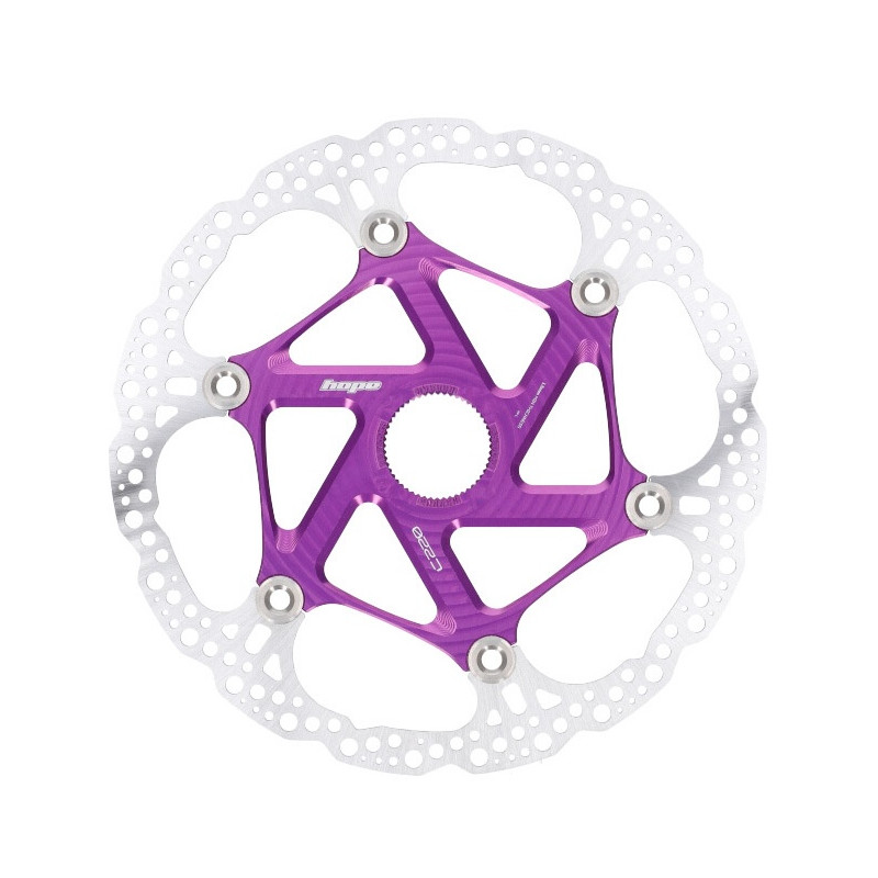 Brzdový kotouč HOPE Floating | Center Lock | fialový | 220mm