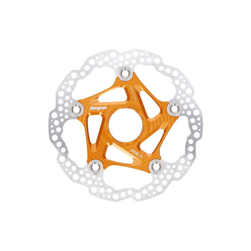 Brzdový kotouč HOPE Floating | Center Lock | oranžový | 160mm