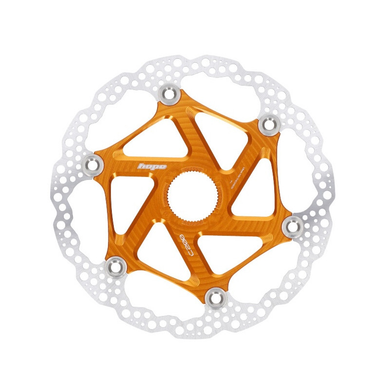 Brzdový kotouč HOPE Floating | Center Lock | oranžový | 200mm