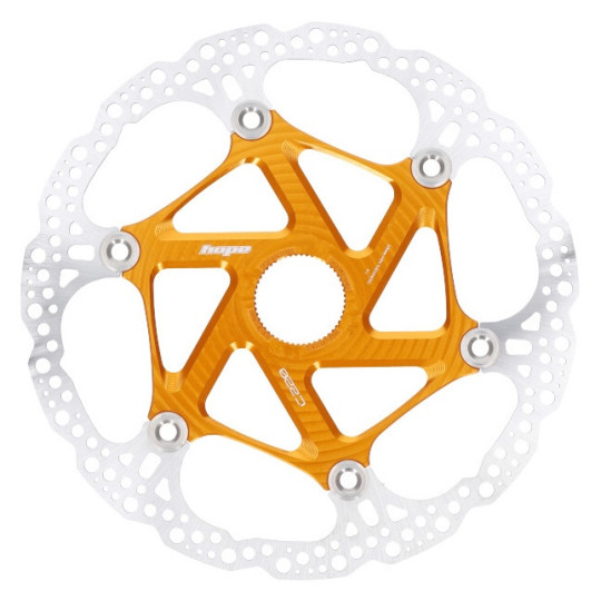 Brzdový kotouč HOPE Floating | Center Lock | oranžový | 220mm