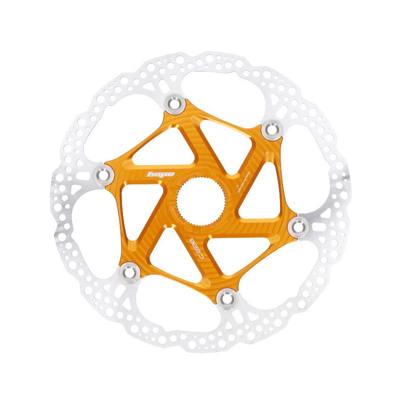 Brzdový kotouč HOPE Floating | Center Lock | oranžový | 220mm