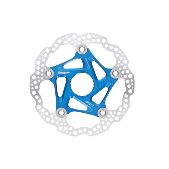 Brzdový kotouč HOPE Floating | Center Lock | modrý  | 160mm