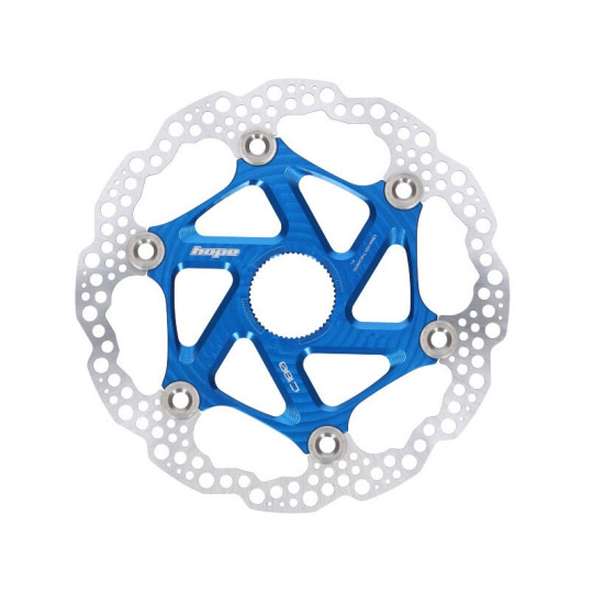 Brzdový kotouč HOPE Floating | Center Lock | modrý  | 180mm