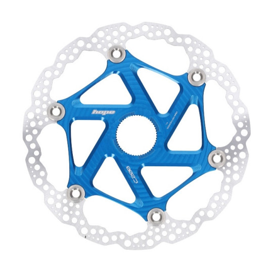 Brzdový kotouč HOPE Floating | Center Lock | modrý  | 220mm