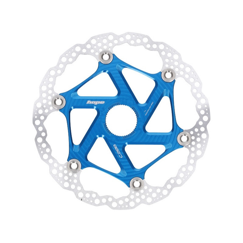 Brzdový kotouč HOPE Floating | Center Lock | modrý  | 220mm