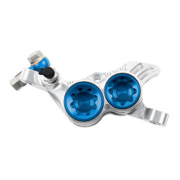 Brake caliper HOPE V4, 2022, Post Mount, silver-blue
