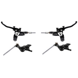 Sada brzd HOPE Tech 4 V4 | opletená hadice | černá-černá